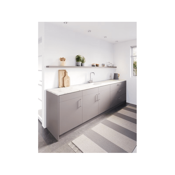 Aanrechtblad 302x60x2.8cm Wit Marmer