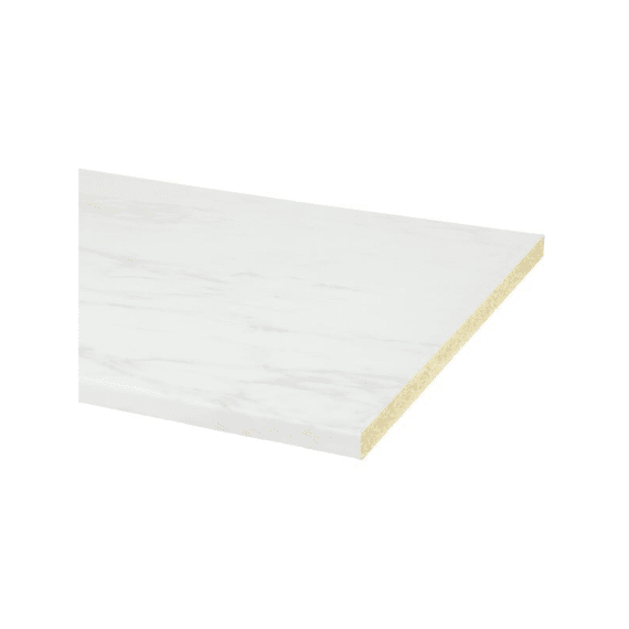 Aanrechtblad 302x60x2.8cm Wit Marmer