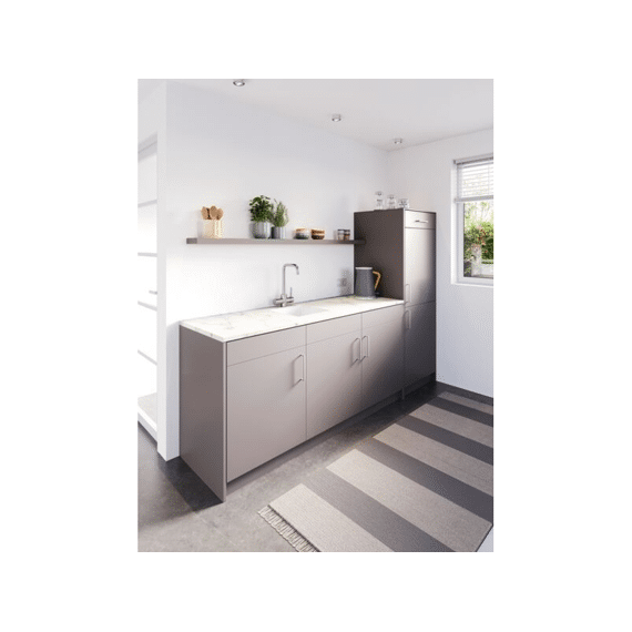 Aanrechtblad 182x60x2.8cm Wit Marmer