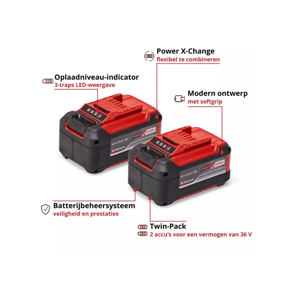 Einhell Batterij Duo Pack 18V 5.2Ah