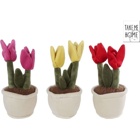 Take Me Home Plant Pluche Tulp Large - 27Cm - Assortiment van 3 (prijs per stuk)