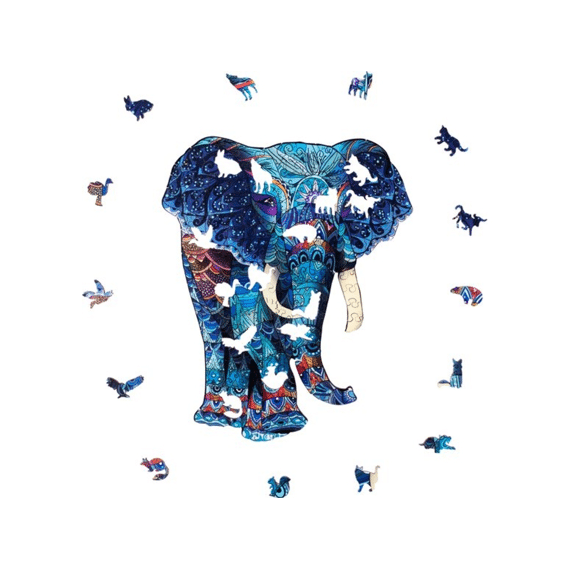 Houten Puzzel A3 Olifant