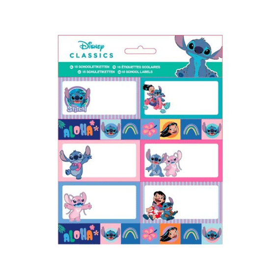 Stitch Zelfklevende Schooletiketten 3 Vellen