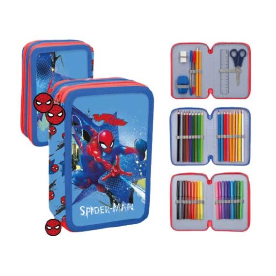 Spiderman 3-Delige Pennenzak Gevuld