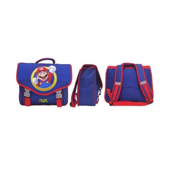 Mario Bross Schooltas 2 Compartimenten 38Cm