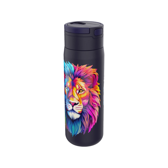 Lunch Buddies Rvs Waterfles  600Ml Leeuw