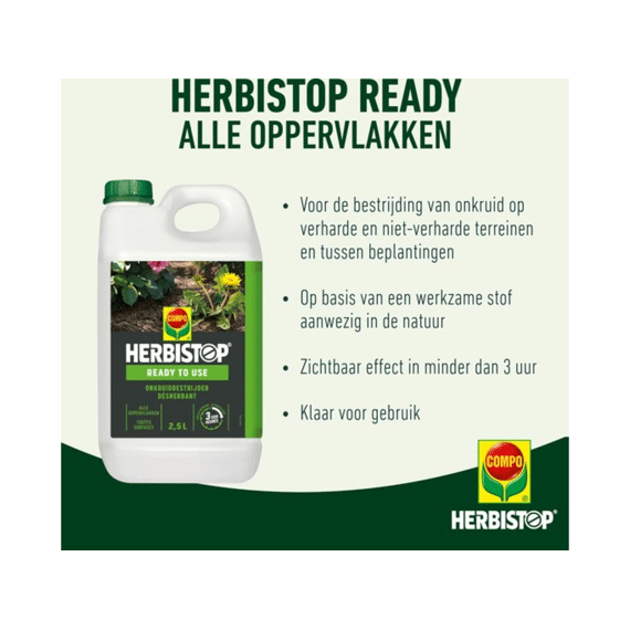 Compo Herbistop Ready Alle Oppervlakken 25m² 2.5l