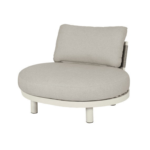 Washington Loungezetel Alu Sand/rope Sand/kussen Licht Bruin