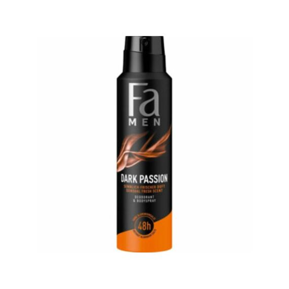 Fa Men Deodorant Spray Dark Passion Sensual Fresh Scent 150Ml