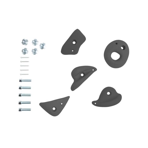Dice Klimstenen Set Anthraciet + Schroevenset