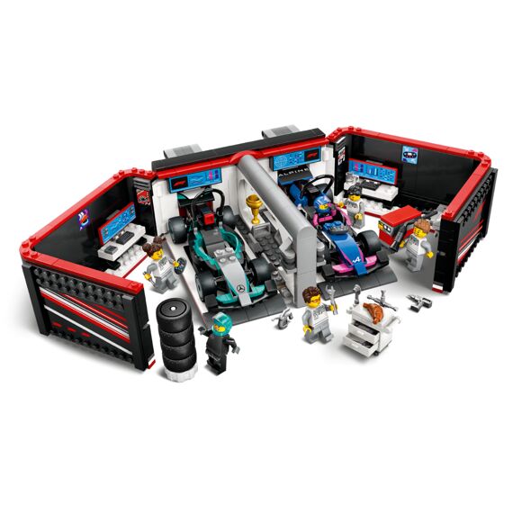 Lego City F1 Garage Met Mercedes-Amg En Alpine Auto'S 60444
