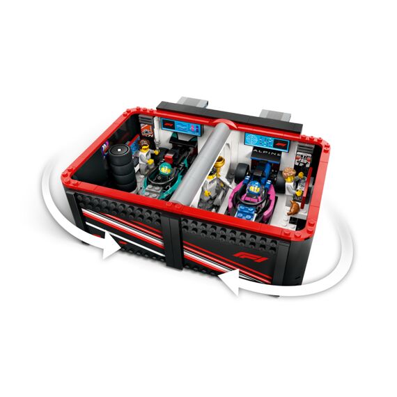 Lego City F1 Garage Met Mercedes-Amg En Alpine Auto'S 60444