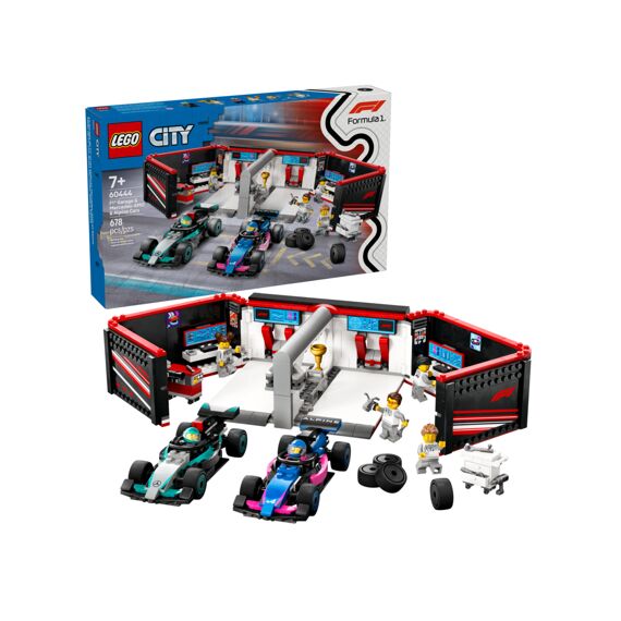 Lego City F1 Garage Met Mercedes-Amg En Alpine Auto'S 60444