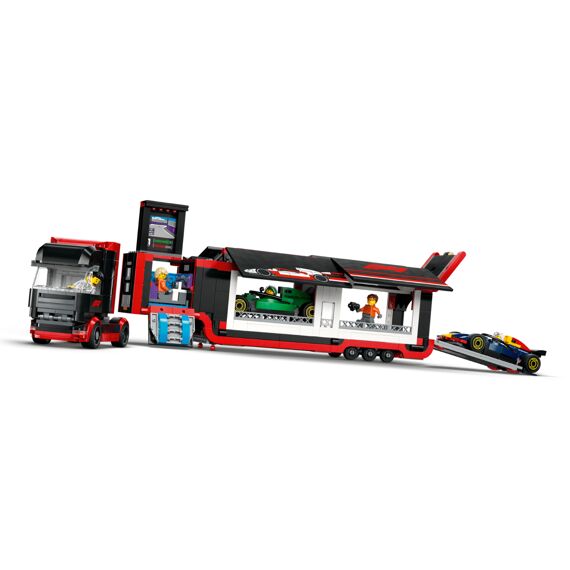 Lego City F1 Truck Met Rb20 En Amr24 F1 Auto'S 60445