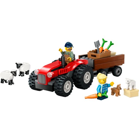 Lego City Rode Tractor Met Aanhanger En Schapen 60461