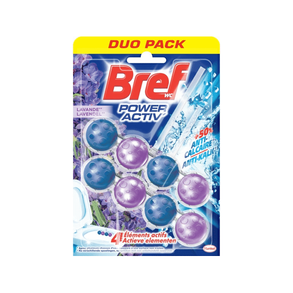 Bref Wc-reiniger Blok Power Activ Lavendel 2x50gr