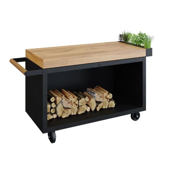 Ofyr Mise En Place Table Black 135 Pro Teak Wood