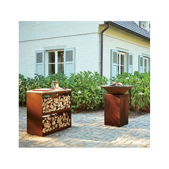 Ofyr Wood Storage Corten Dressoir