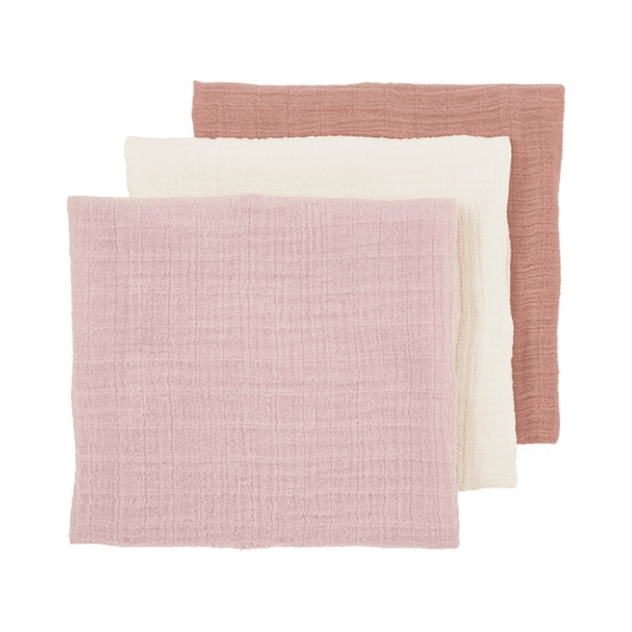 Meyco Tetradoeken 3-pack 70x70 Soft Rose Naturel Soft Rose