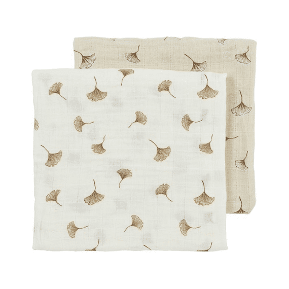 Meyco Tetradoeken 2-pack 70x70 Gingko Offwhite Soft Sand