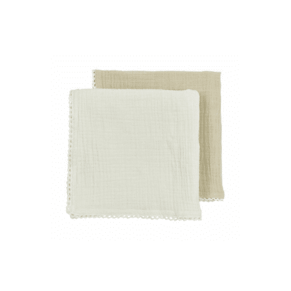Meyco Tetradoeken 2-pack 70x70 Lace Naturel Soft Sand