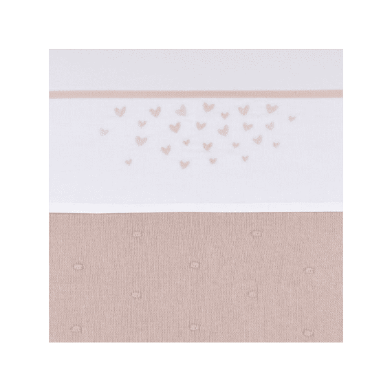 Meyco Laken Bed 100x150 Hearts Soft Pink