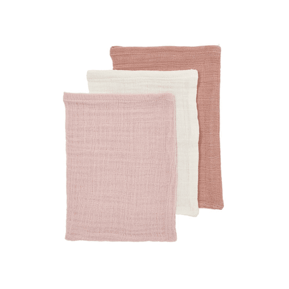 Meyco Tetra Washandjes 3-pack Rose Naturel Soft Rose