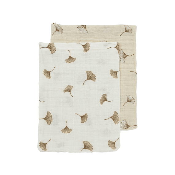 Meyco Tetra Washandjes 2-pack Gingko Offwhite Soft Sand