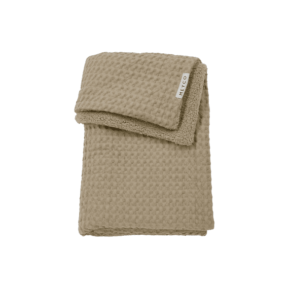 Meyco Deken Wieg 75x100 Wafel Teddy Taupe