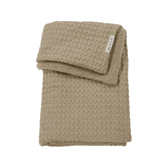 Meyco Deken Bed 100x150 Wafel Teddy Taupe