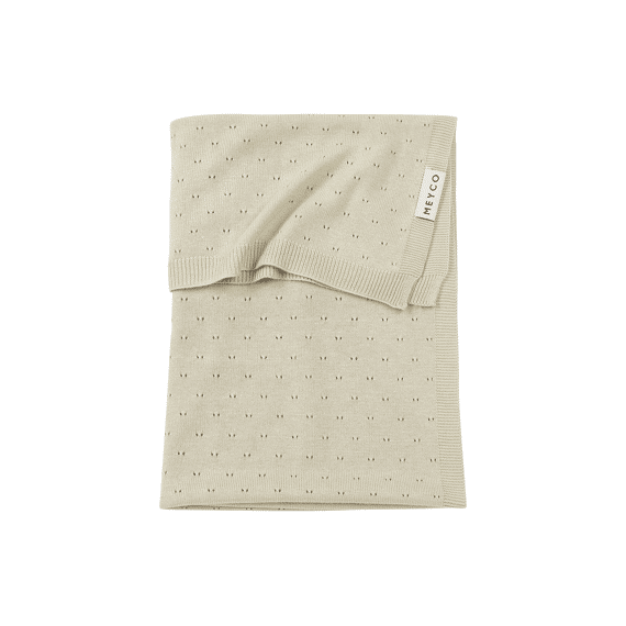 Meyco Deken Wieg 75x100 Ajour Bamboe Soft Sand
