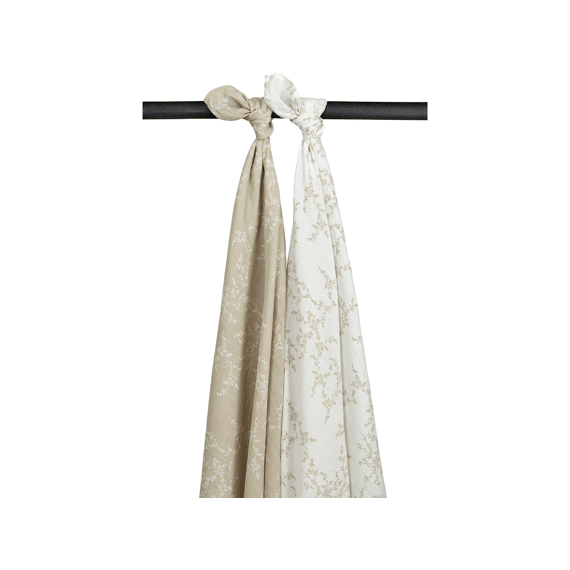 Meyco Swaddle Tetra 120x120 2-pack Branches Sand