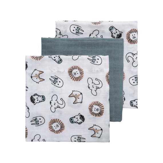 Meyco Tetradoeken 3-pack 70x70 Animal