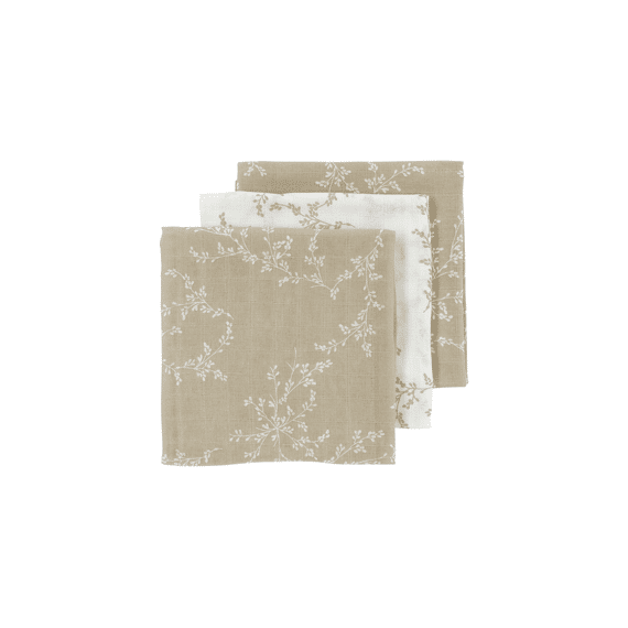 Meyco Tetradoeken 3-pack 70x70 Branches Sand