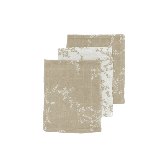 Meyco Tetra Washandjes 3-pack Branches Sand