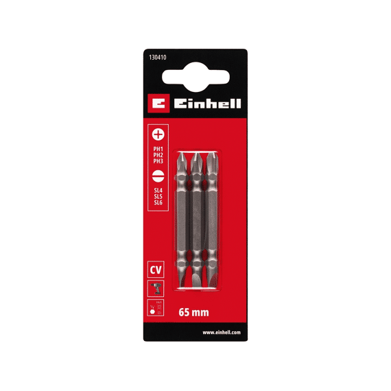 Einhell 3 Dubbelbit Set 65 Mm Ph/vlak