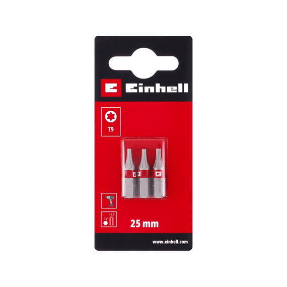 Einhell 3 Bit Standaard 25mm T9