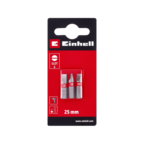 Einhell 3 Bit Standaard 25mm Vlak 6