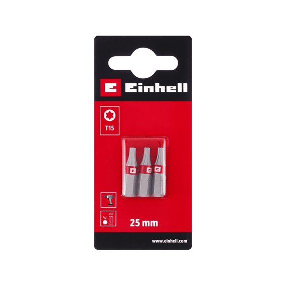 Einhell 3 Bit Standaard 25mm T15