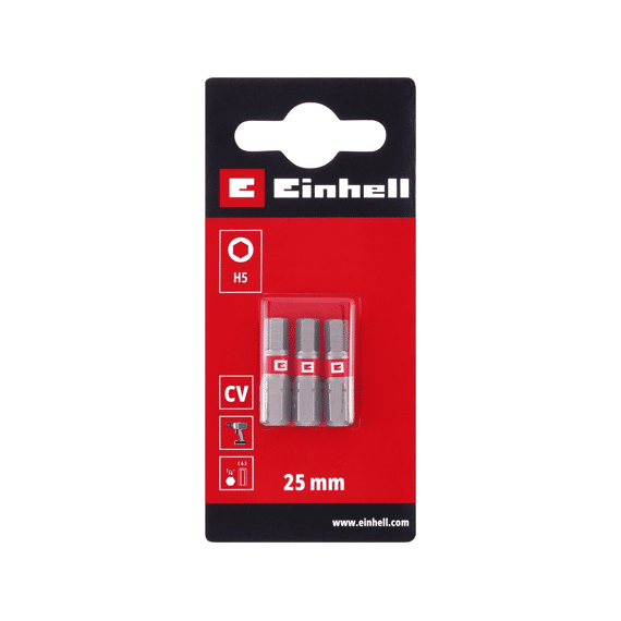 Einhell 3 Bit Standaard 25mm Hex 5
