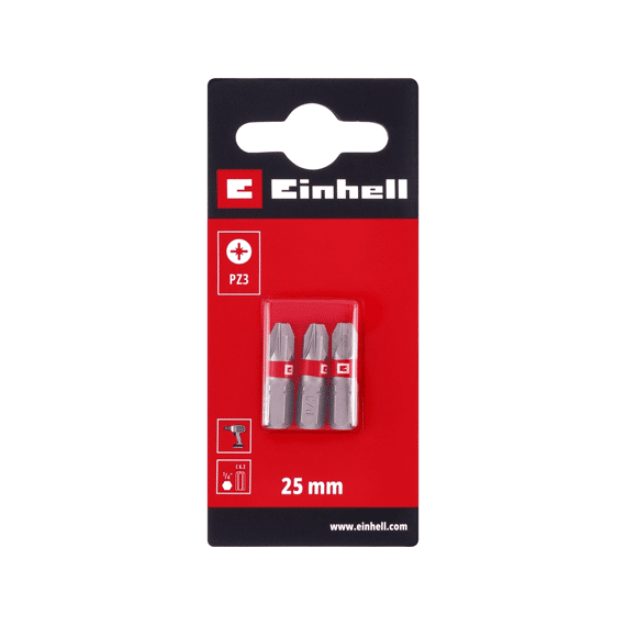 Einhell 3 Bit Standaard 25mm Pz3