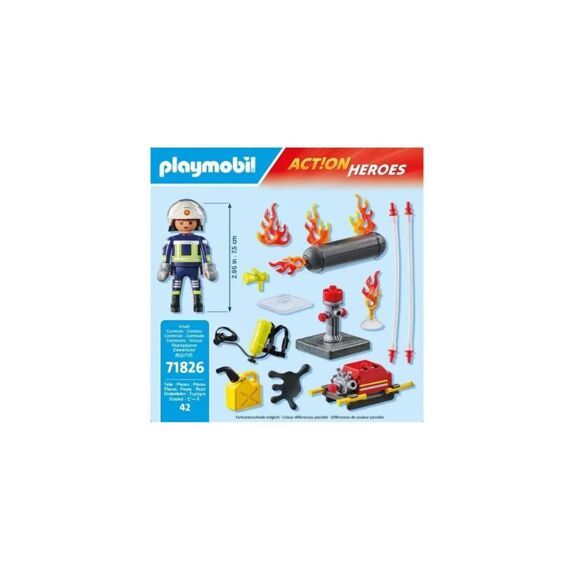 Playmobil 71826 Brandweerman Met Waterpomp