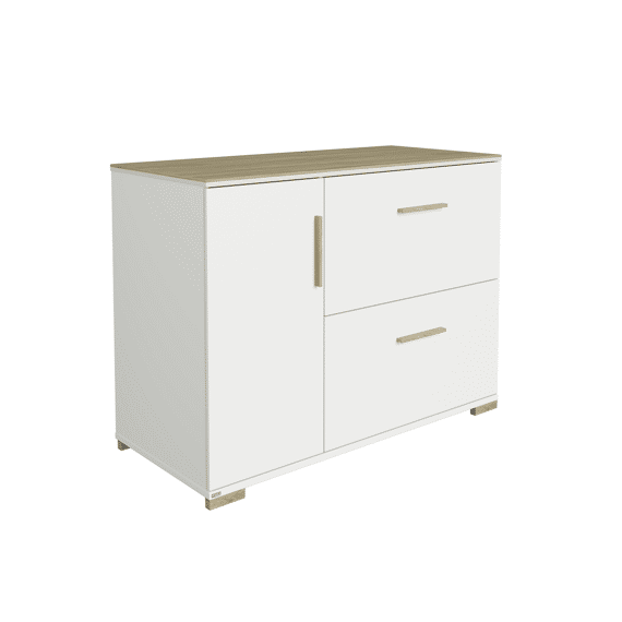 Paidi Enie Offwhite/Oak Commode 2 Laden, 1 Deur