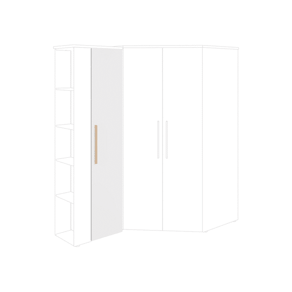 Paidi Oscar Deur Volledig voor Boekenkast Hoek Wit /Naturel