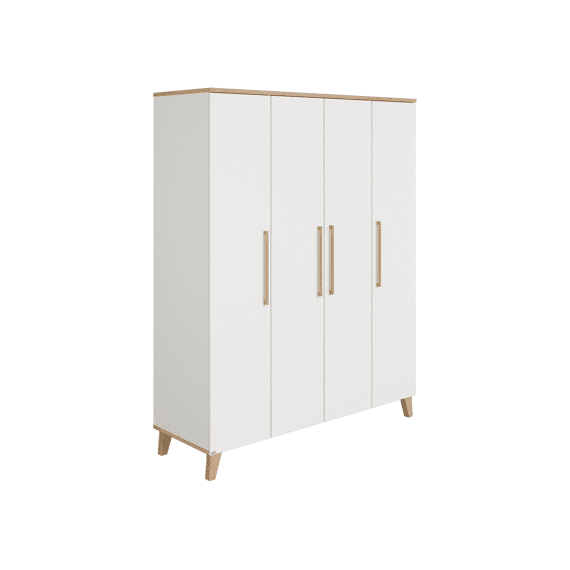 Paidi Oscar Kast 4 Deuren Wit/Naturel