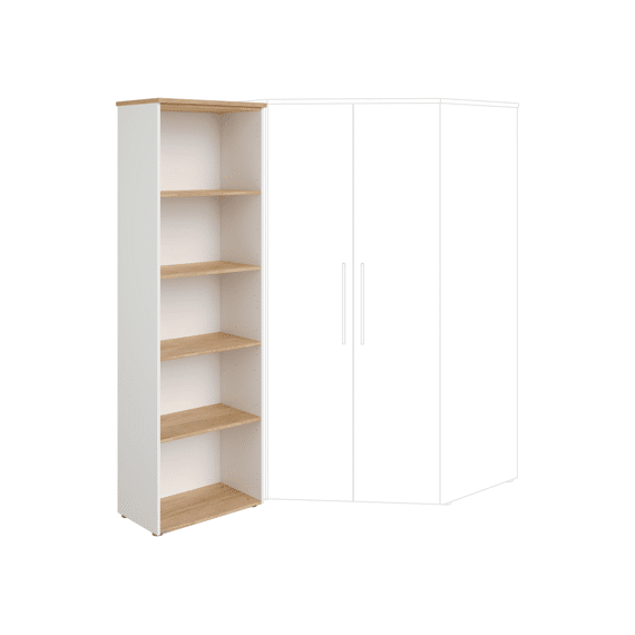 Paidi Oscar Kast 5 Vakken Open Aanbouw Wit/Naturel