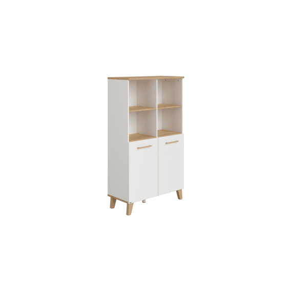 Paidi Oscar Kast Laag 2 Deuren Onder Wit/Naturel