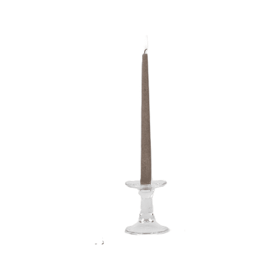 Semplice   - Glazen Kandelaar Voor Tafelkaars, Bolkaars Of Kaars - Ø9Xh10,8Cm