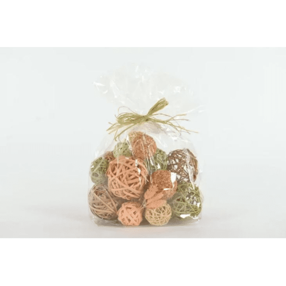 Exotic Deco - Decoratie Bal - Orange/Green  - L28Xh28Cm
