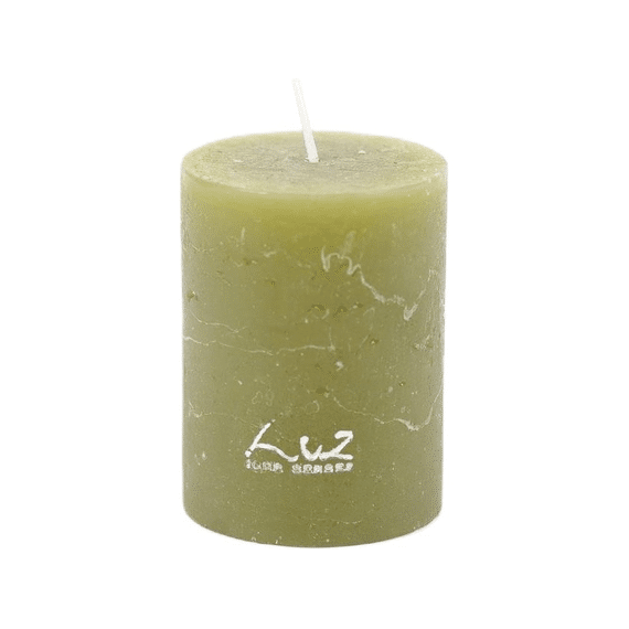 Luz Your Senses Rustic - Cilinderkaars - Schots Groen - Ø6Xh8Cm